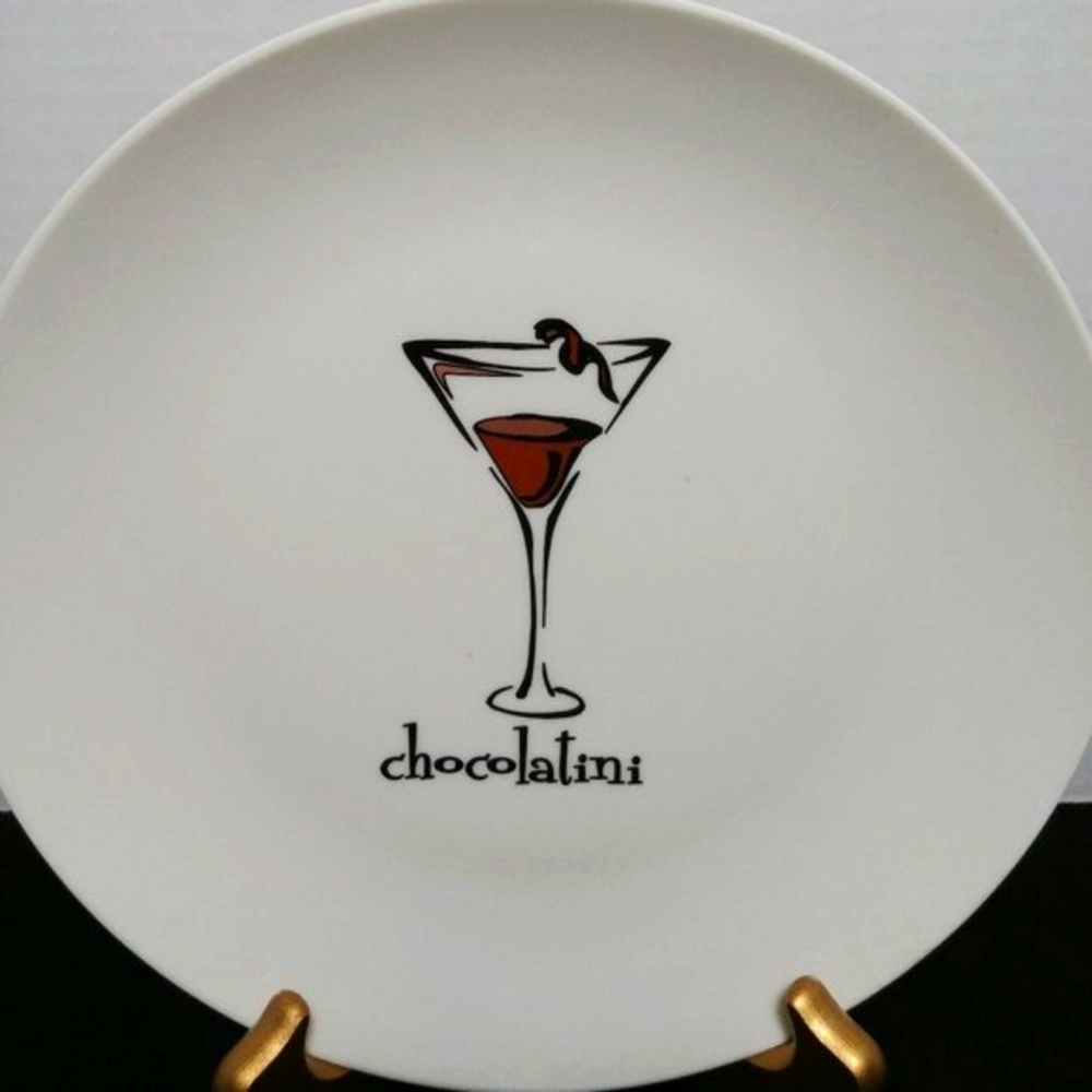Chocolatini Cocktail Vintage Designpac Appetizer Dessert Plate
